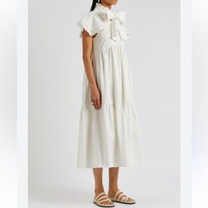 Sister Jane Bow Cotton Dress / White